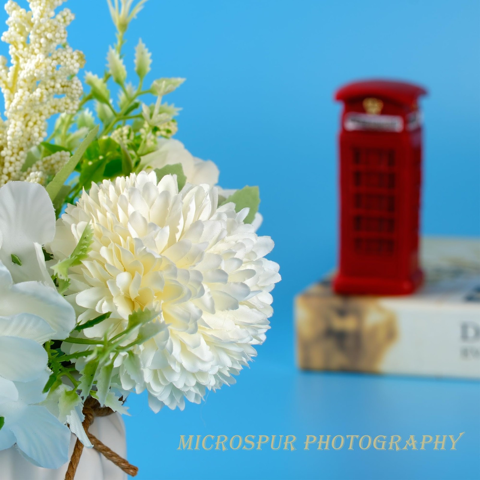 Artificial Potted Flowers White Small Ceramic Vase Fake Flower Plants Desktop De