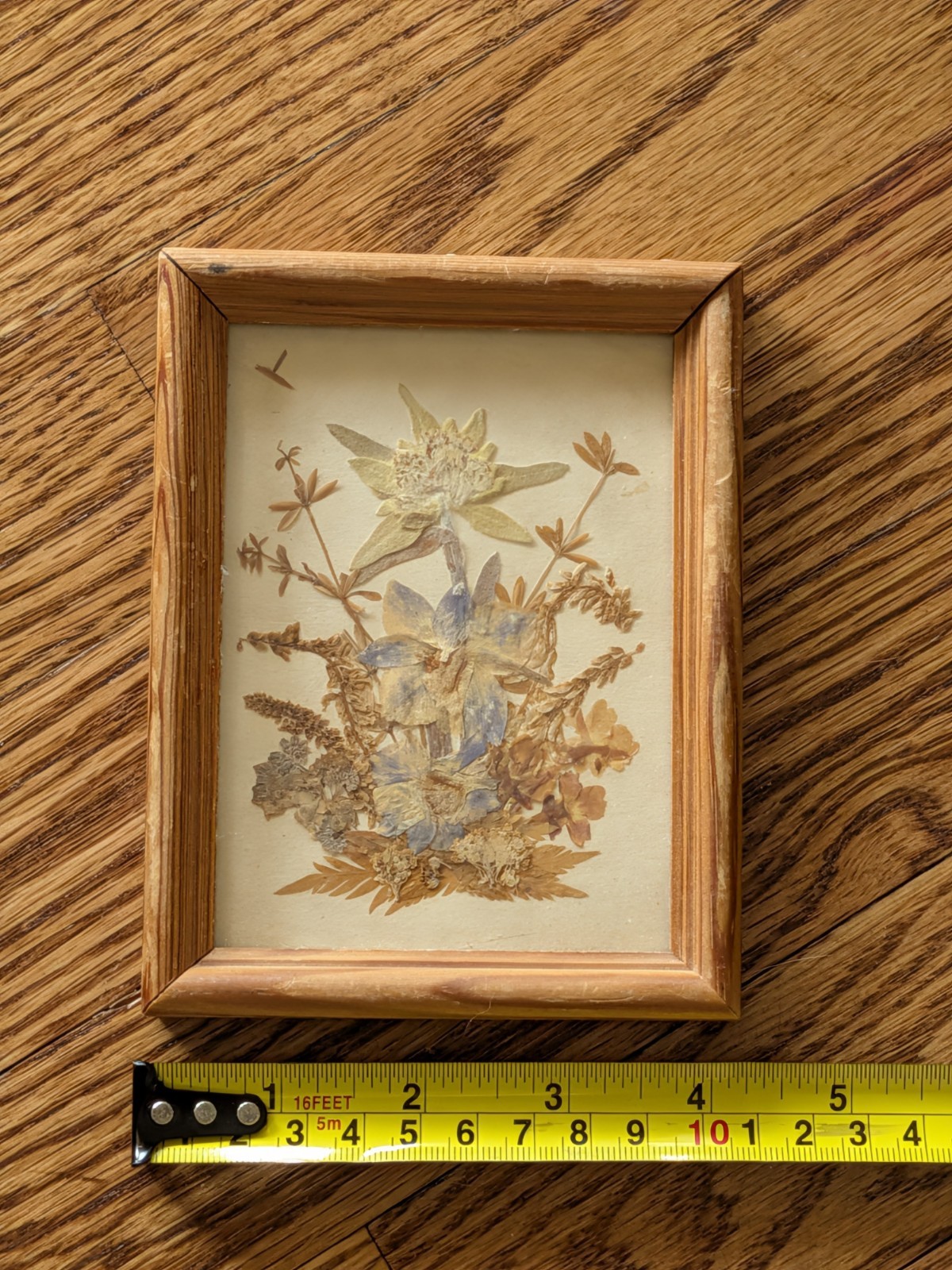 VTG Pressed Flowers Art – Framed, Boho Theme – Made by “Original Handarbeit”