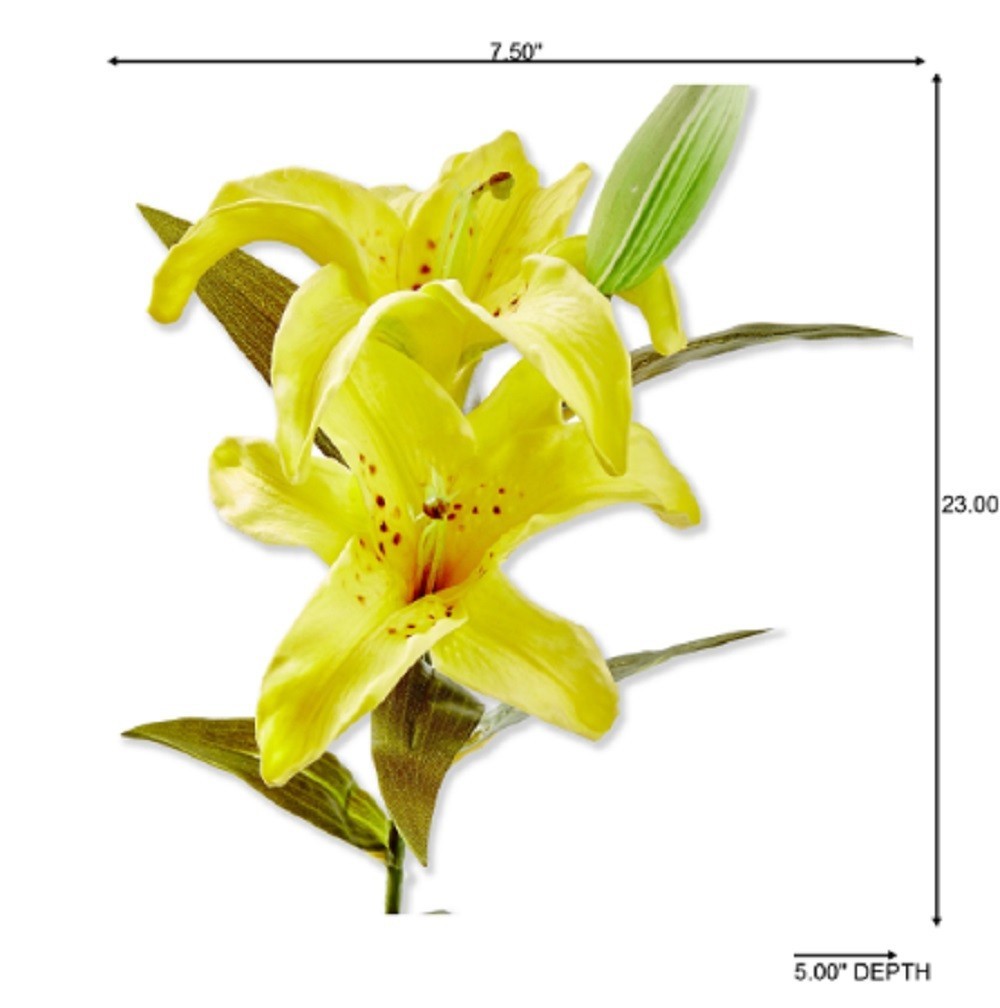 TAG Soft Touch Faux Lily Stem, Yellow (G21042)
