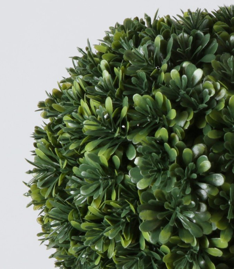 ARTIFICIAL BOXWOOD PLANT 9-Iinch in White Planter Box