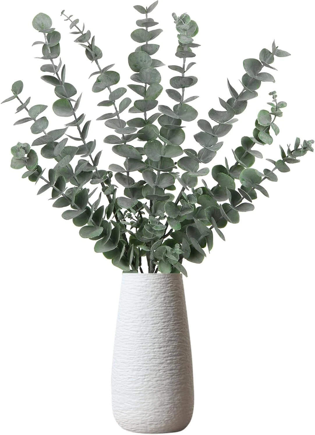 3 Pcs 30″ Long Eucalyptus Stems Artificial Greenery Stems Eucalyptus Home Decor