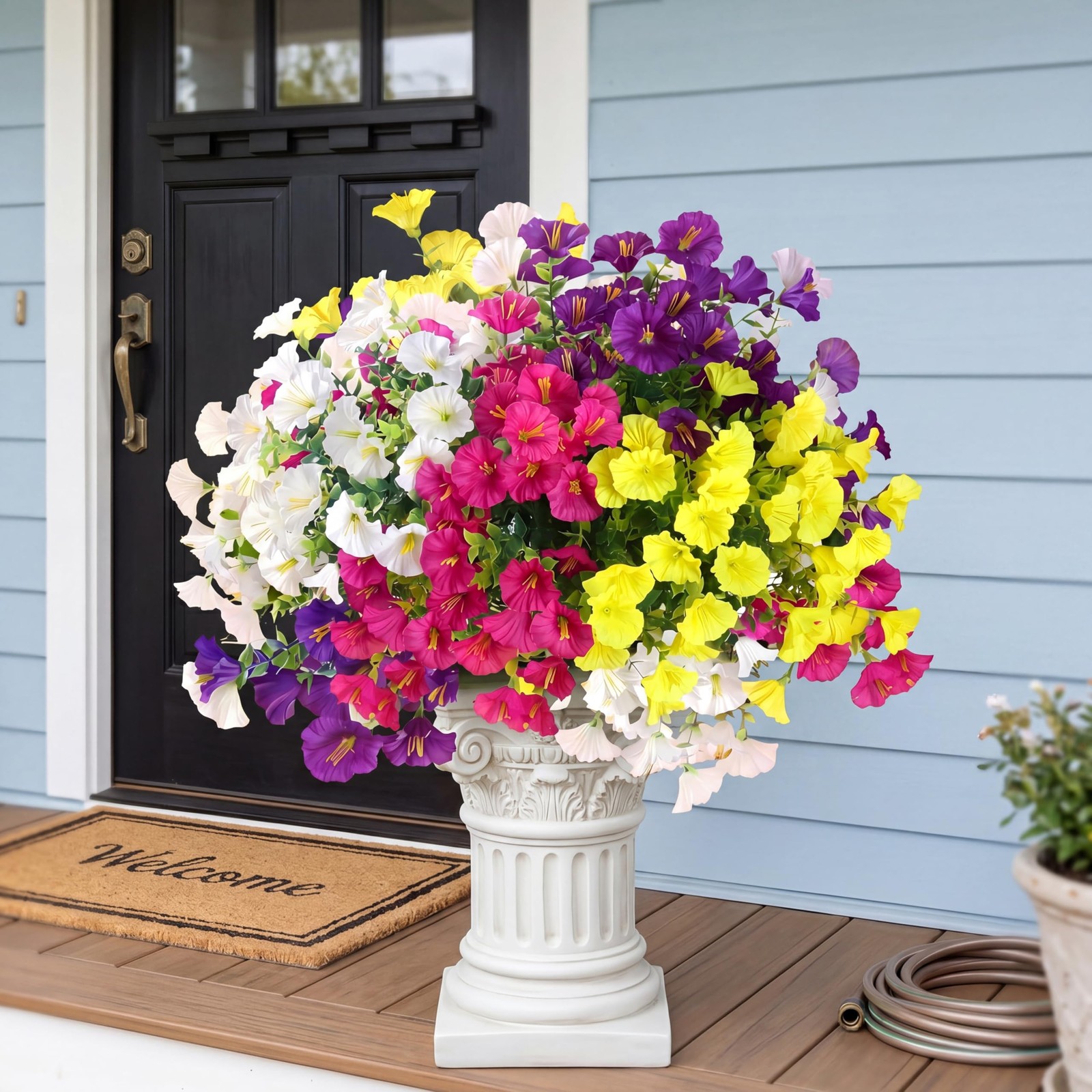 Artificial Flowers for Outdoors 12 Bundles Realistic Faux Plants UV Resistant…