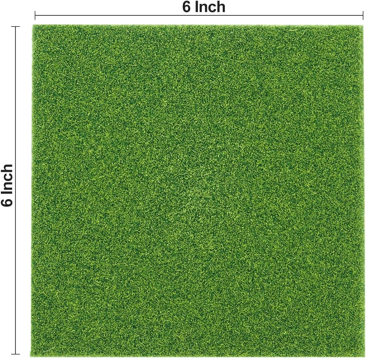 8 Pcs 6 X 6 Inch Fake Grass Decor for Crafts, Premium Realistic Artificial Grass