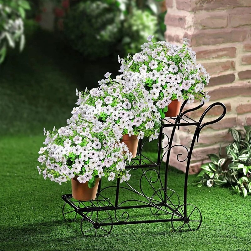 Artificial Plastic Flower Floral Arrangement for Living Room Bedroom Tabletop