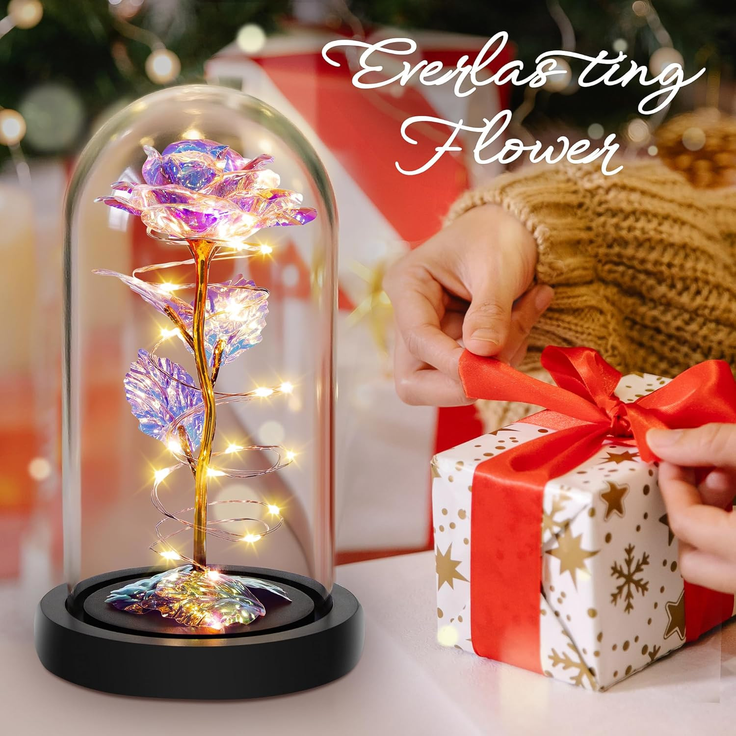 Christmas Rose Gifts for Women,Birthday Gifts for Women Mom Christmas,Flowers fo