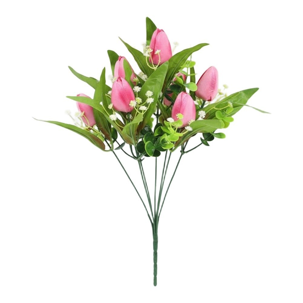 Artificial Tulip Bouquet 36cm for Wedding Venue Home Decor and Photo Studio Use