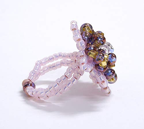 TOHO Bead Kit Stitch Academy Kit Herringbone Stitch Ring Angel Rose SKS1from JP