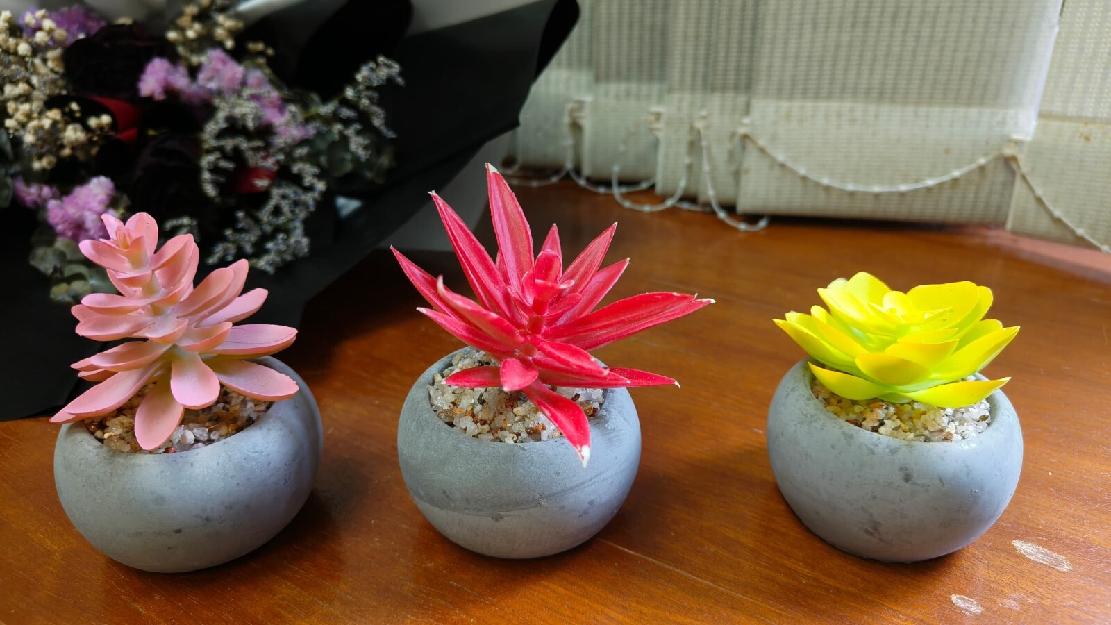 ANGELES HOME Artificial Camellia Flower Tree 3′ Bonsai Plastic Yellow (2-Pack)