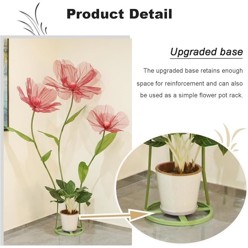 Artificial Silk Poppy Flowers W/ Adjustable Stems Home Decor Events Displays New