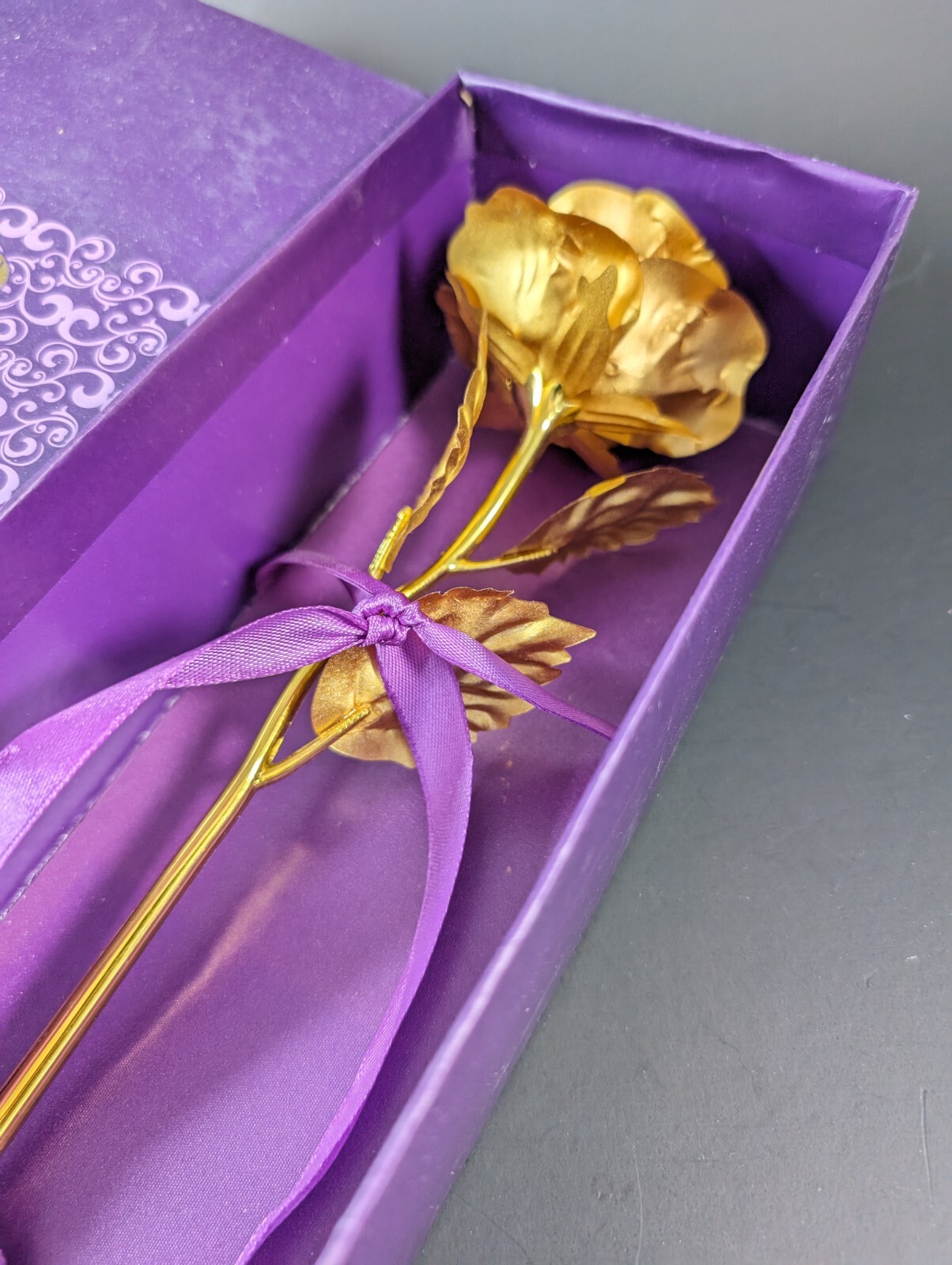 Genuine 24K Gold Rose. 10 inch tall. Forever rose.