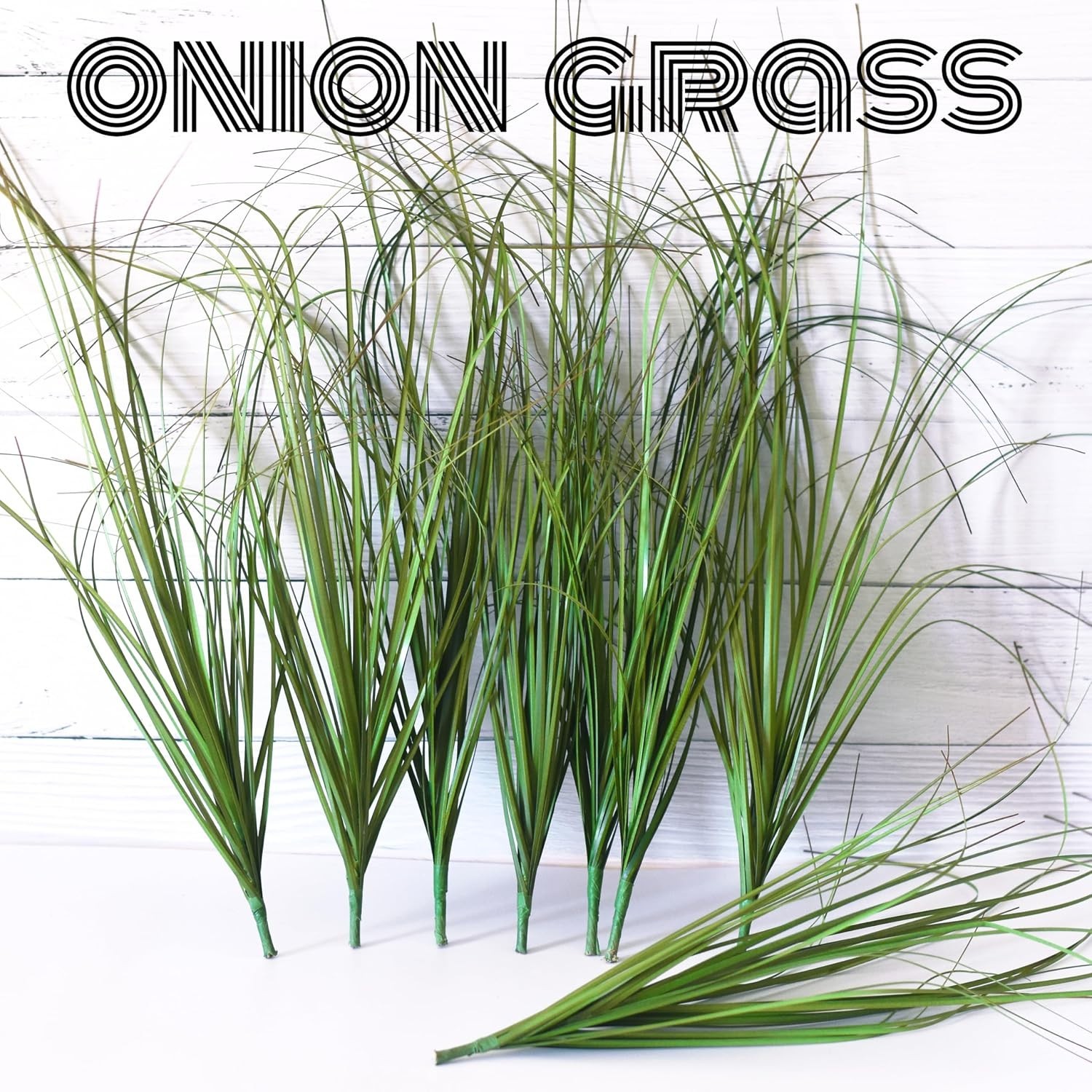 Vibrant 8PC Faux Onion Grass for Low-Maintenance Indoor & Outdoor Decor