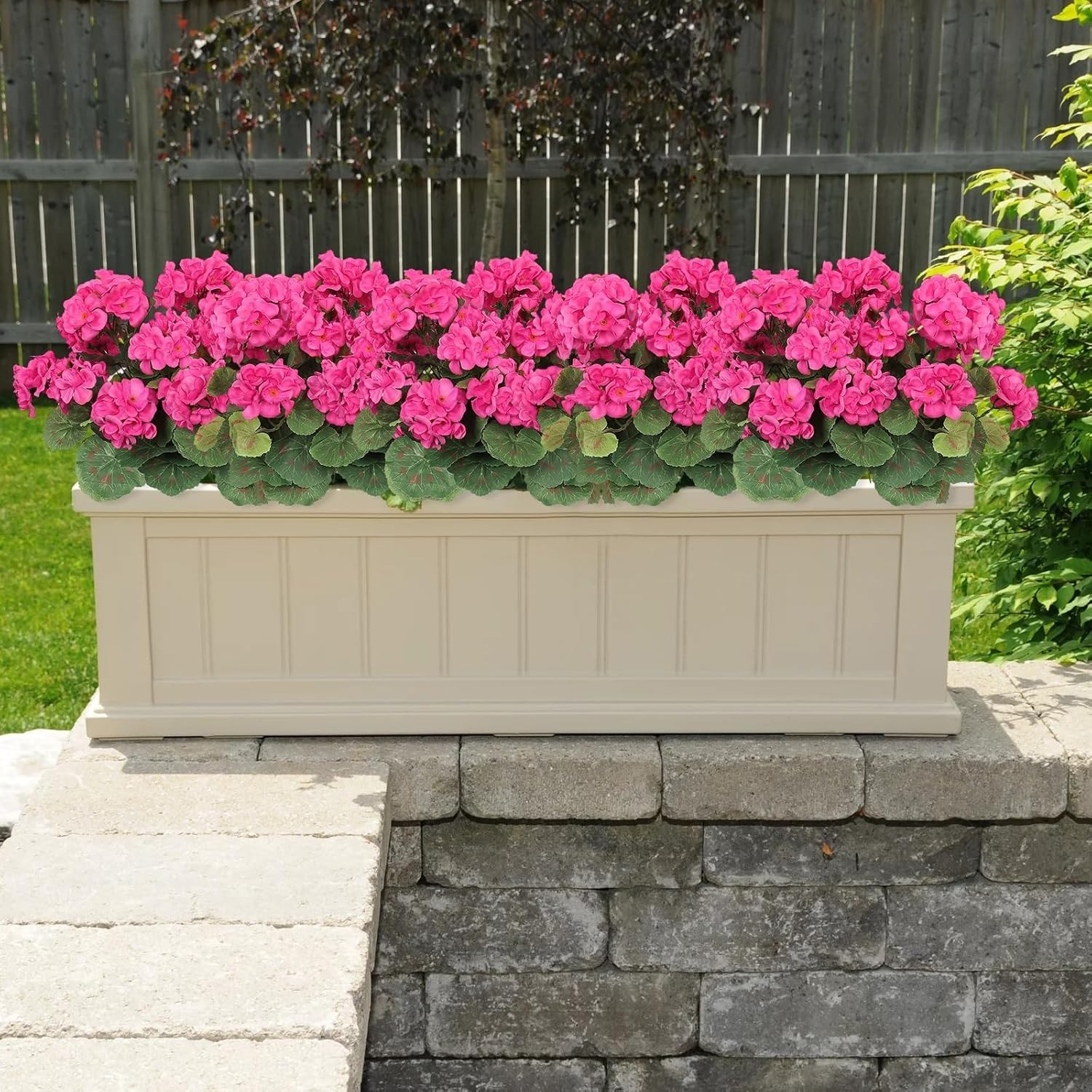 Realistic 3 Pack Geranium UV Resistant Flowers – Perfect for Outdoors & Indoors