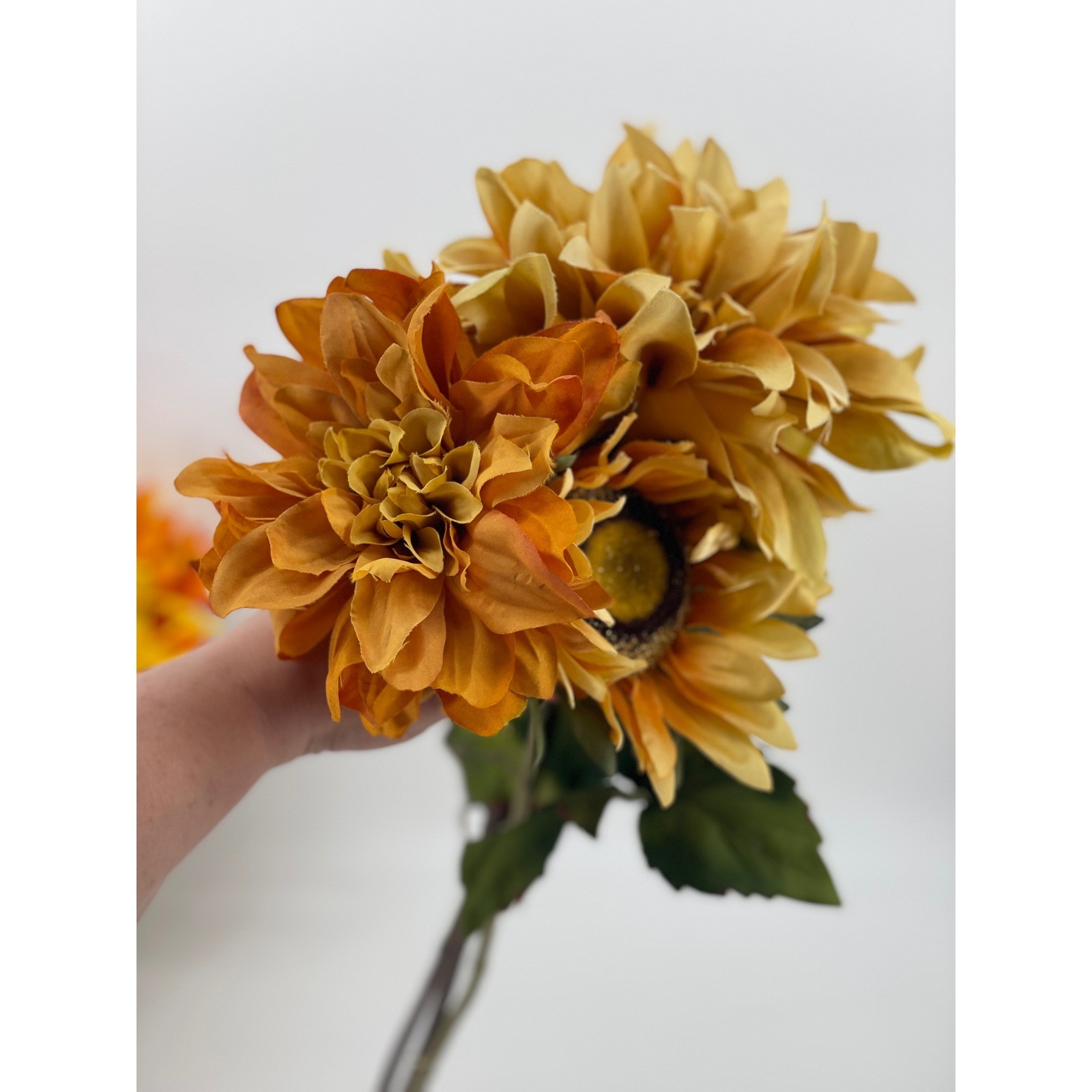 Lot of 25 Ashland Fall Floral Stems Pumpkins Lot Orange Yellow Autumn Decor New