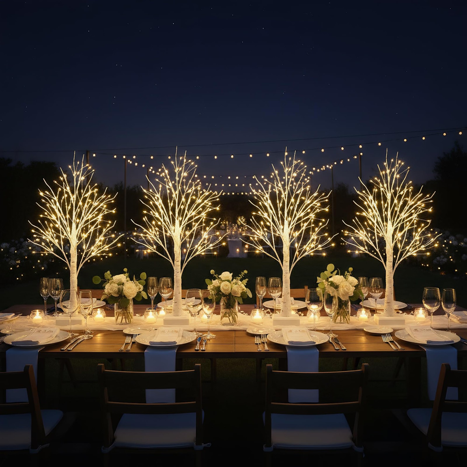 AOLTNRC Lighted Trees for Indoor Decor with Timer, 144 LED 2FT White Light up…