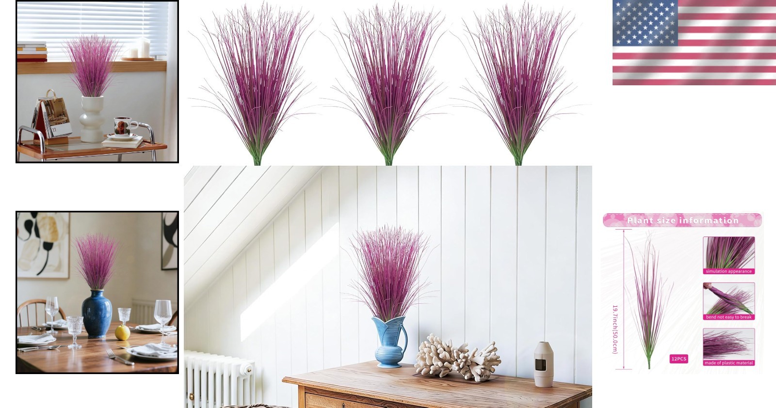 Realistic Indoor and Outdoor Faux Grass – 12 Bundles of UV-Resistant Greenery