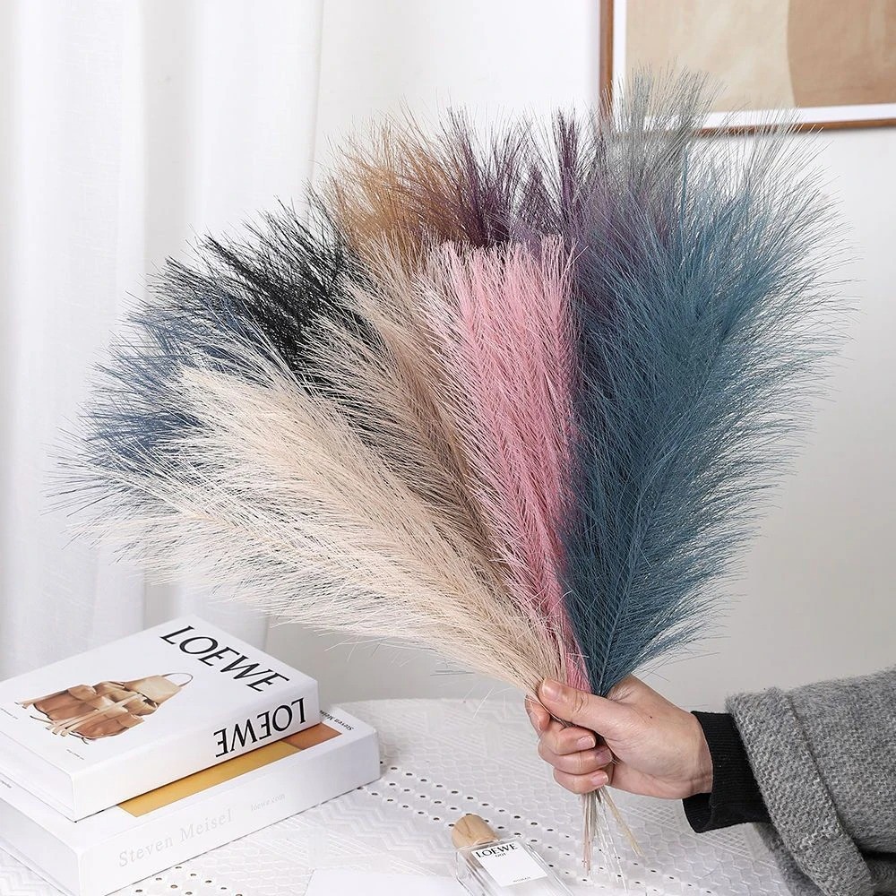 5/10/20PCS Artificial Pampas Grass Boho Wedding Party Home dcor Fluffy Reed 42CM