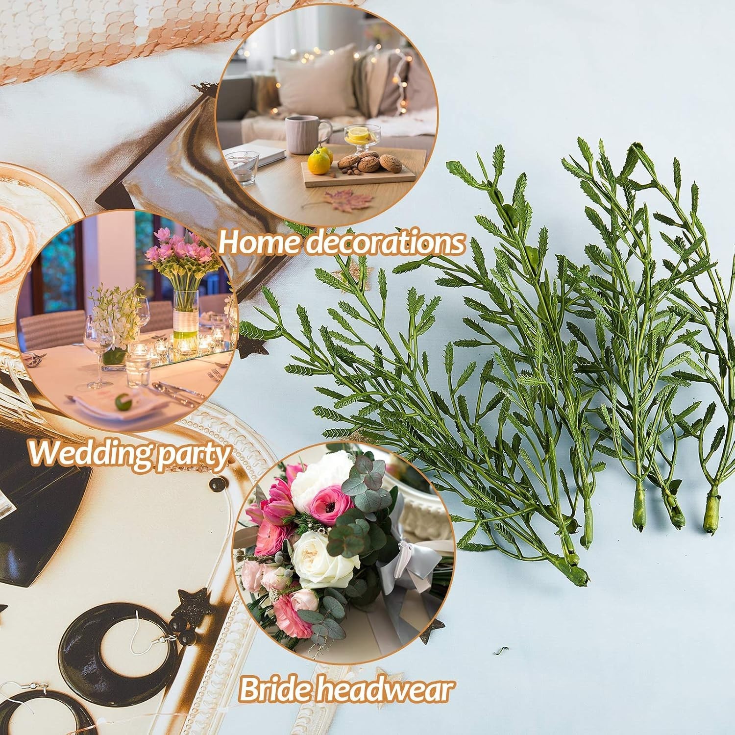 Bright and Shiny Faux Flower Vase Fillers – 50 Pcs for Stunning Centerpieces