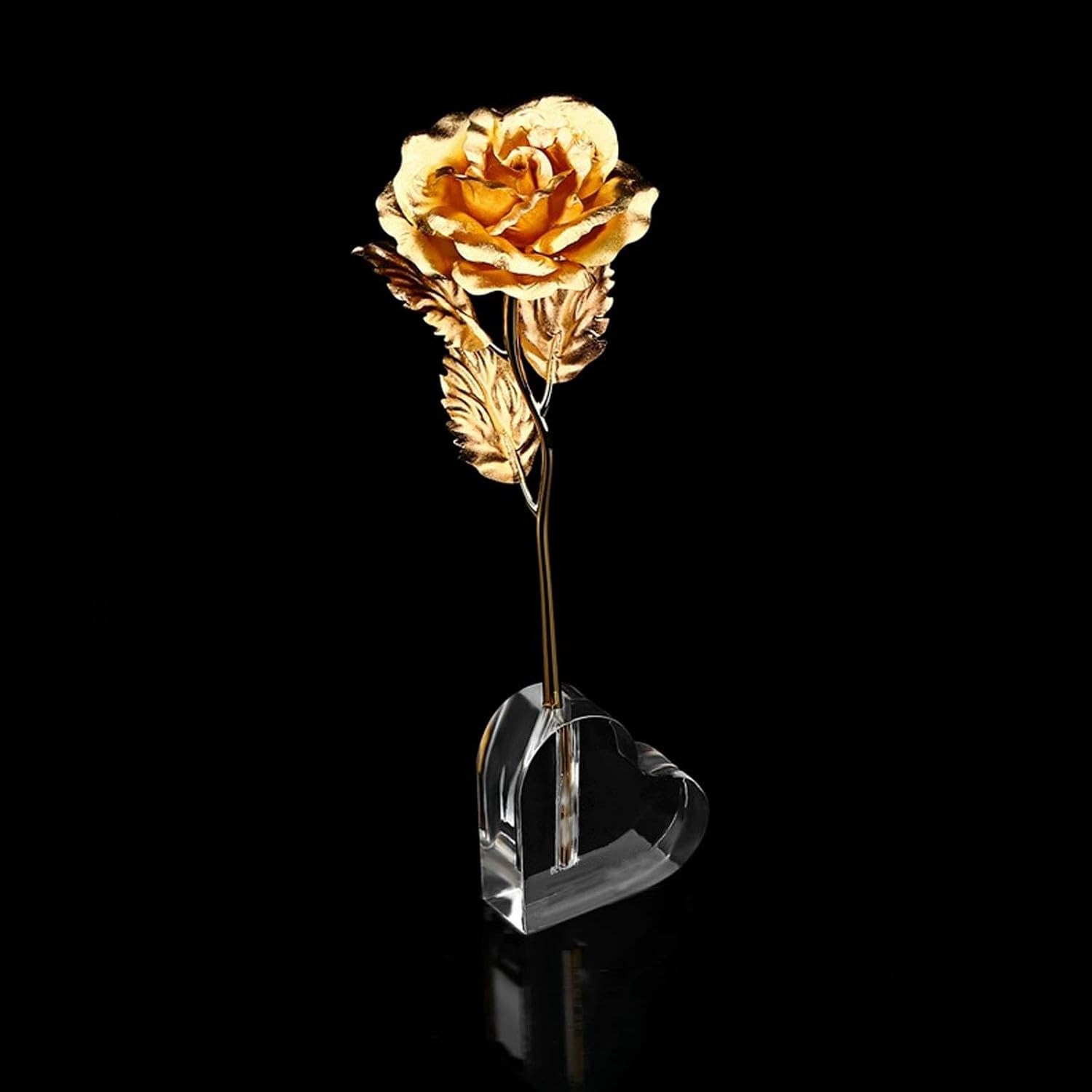 Rose Transparent Display Stand Heart Shaped Acrylic Rose Base Decoration for Sin