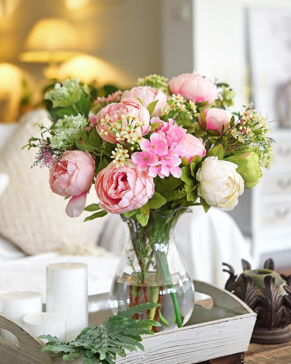 Vintage silk peonies hydrangeas for wedding home decor floral