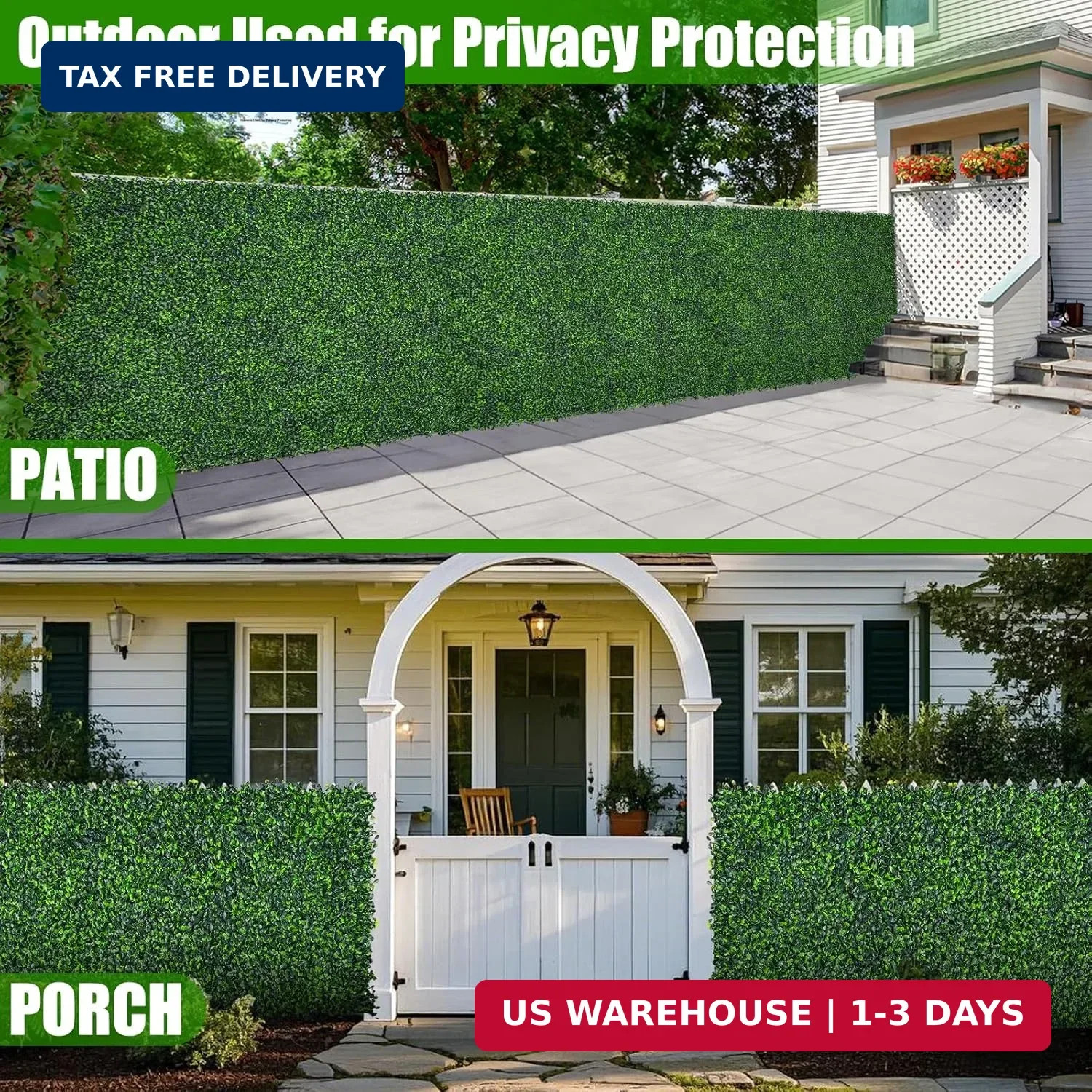 Artificial Boxwood Roll,48×120 in(40 sqft) UV-Anti Faux Ivy Grass Wall Backdrop