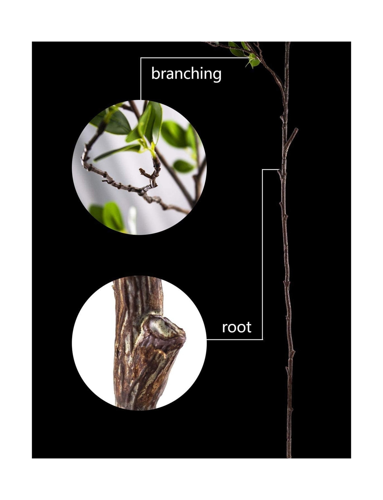 Artificial Plant 43.3 Inch Green Branches Leaf Shop Garden Office Home Decora…