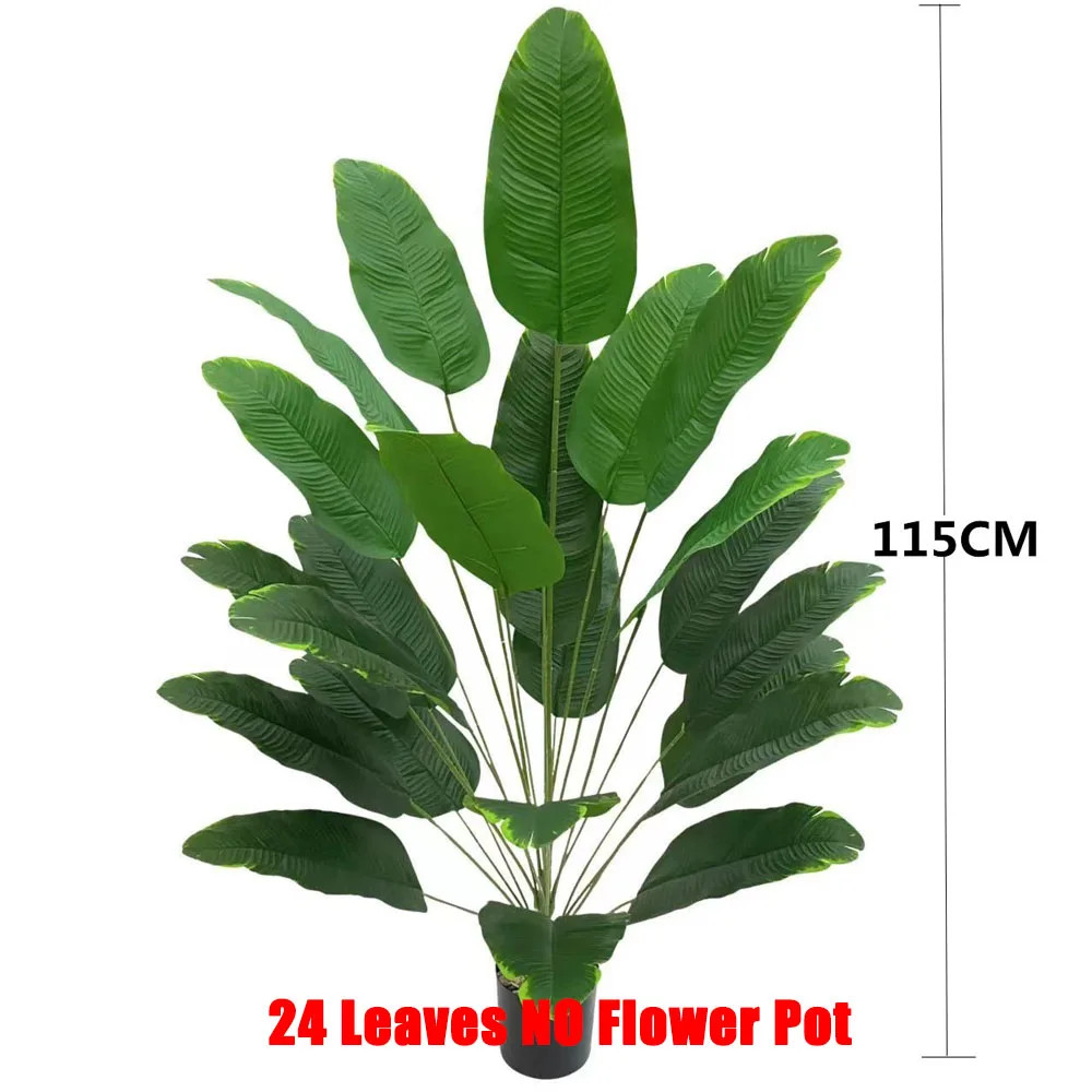 120cm 24 Leaves Artificial Plant Large Tropical Palm Tree Fake Office Decor NEW
