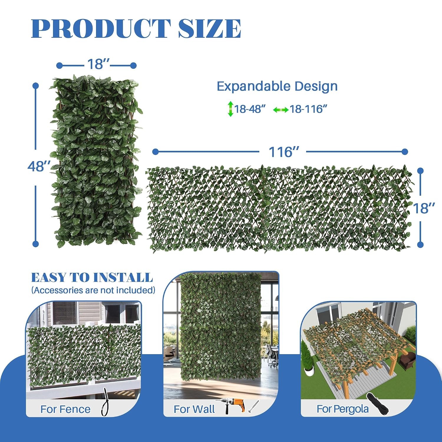 Artificial Ivy Leaves Faux Ivy Decor Sweet Potato Leaves Plant Fence Privacy