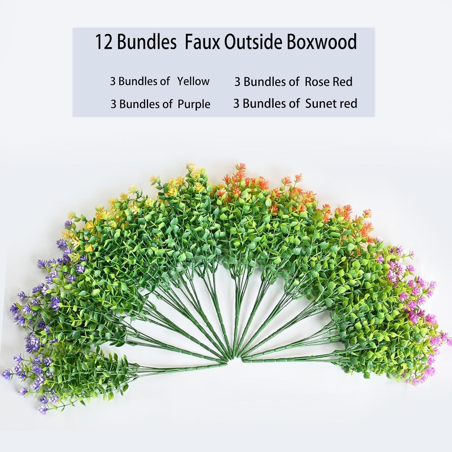 Vibrant Multi-Color Outdoor Flowers – 12 Bundles, Perfect for -Round Beauty