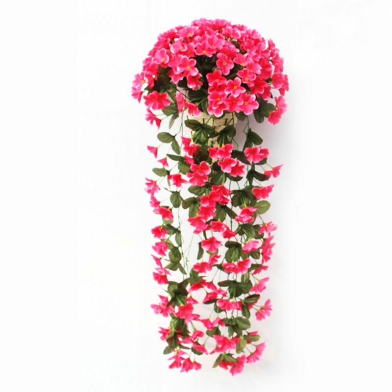 70cm Artificial Flower Lobelia Violet Hanging Wedding Garland Decor Silk