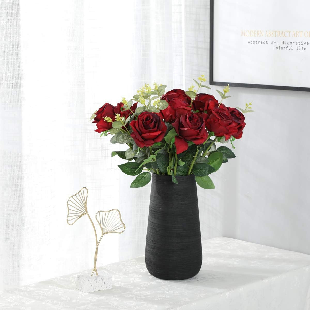 Artificial Silk Rose Flower, Mothers Day Rose Gifts for Mom, Bouquet Lifelike Fa