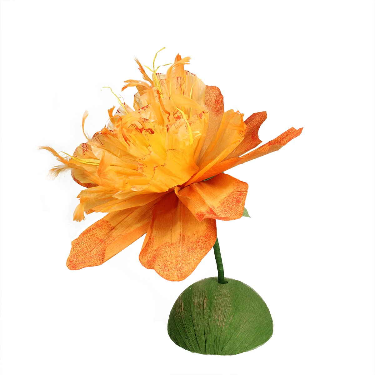 Northlight 26″ Orange and Green Decorative Spring Floral Artificial Craft Stem