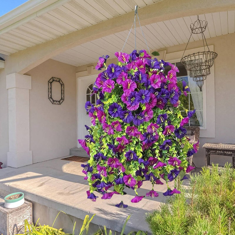 4pcs Artificial Hanging Petunia Garland Fake Trailing Flower Wedding Party Decor