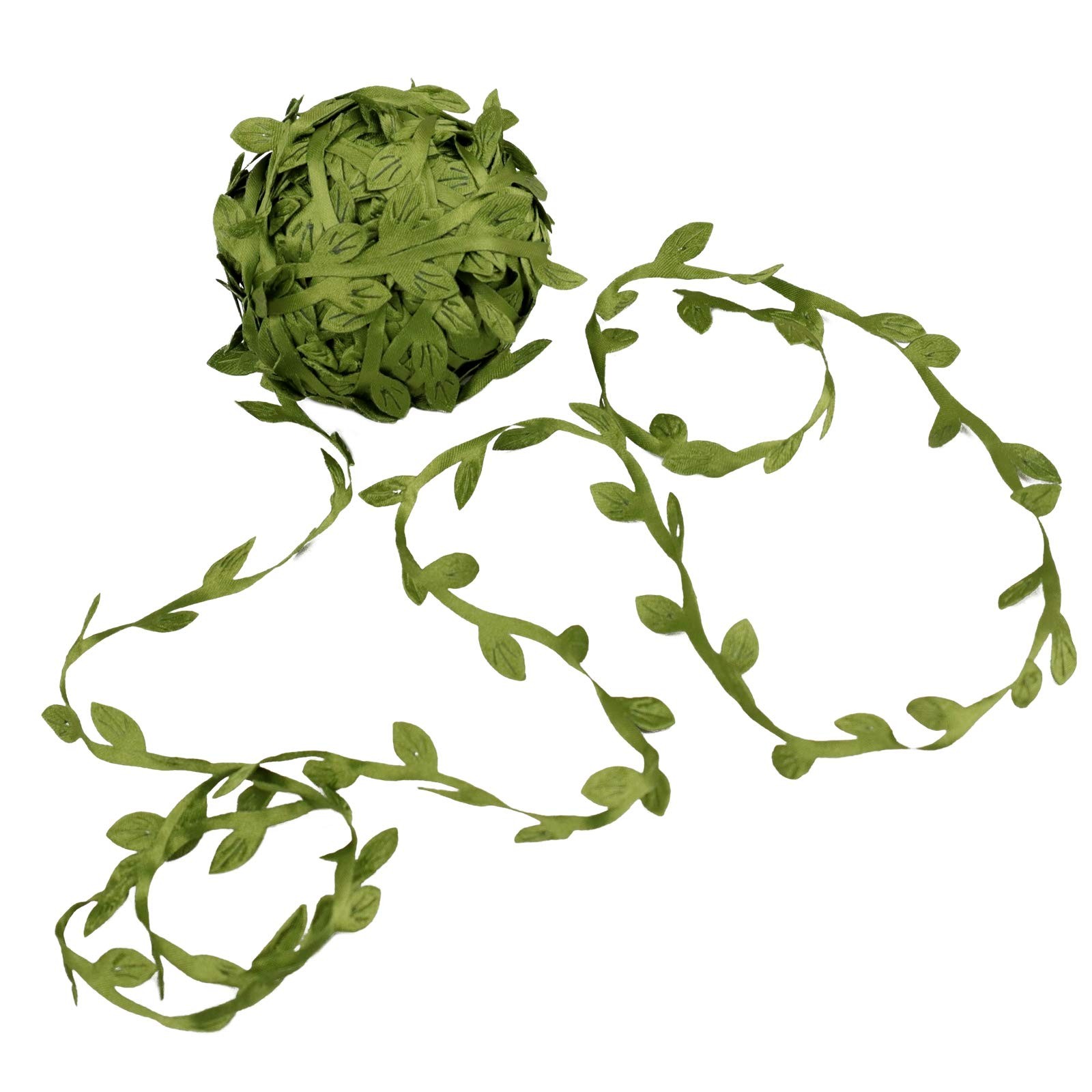Artificial Ivy Vine -20 Yards Faux Green Leaf Ribbon Roll with Realistic Leav…