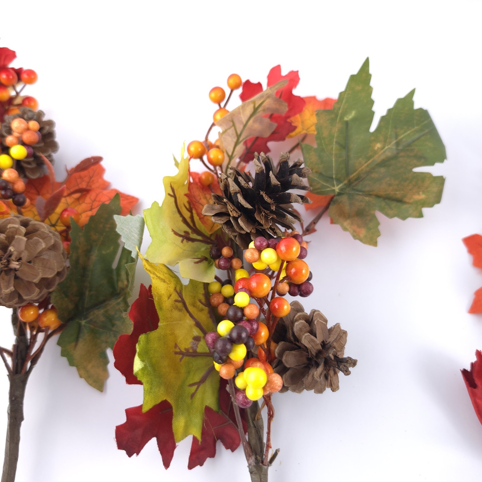 Set of 4 Harvest Leaf and Berry Picks by Valerie Home Floral Decor