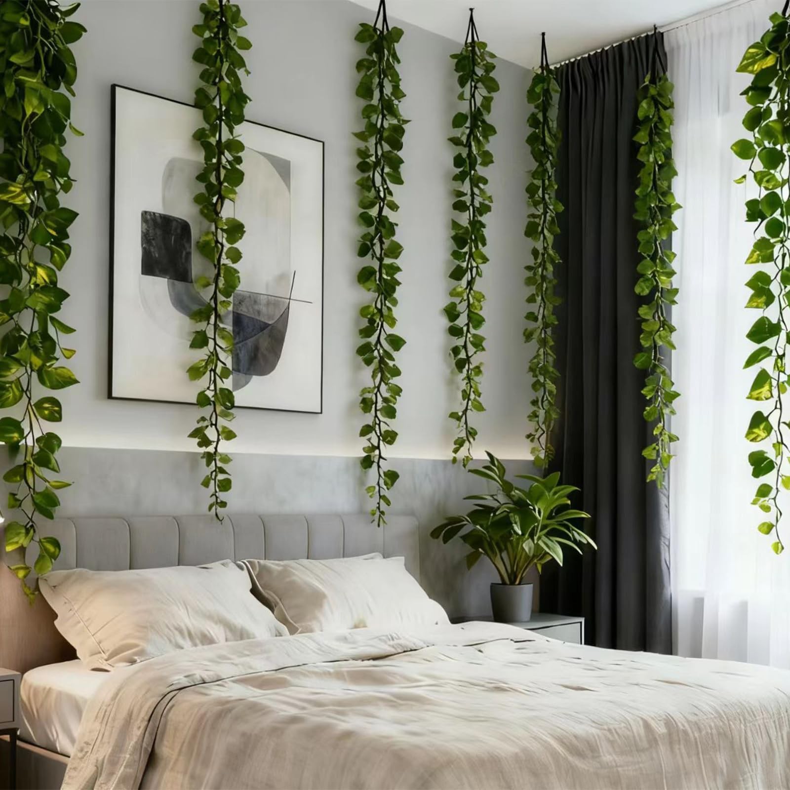 Fake Vines for Room Decoration Artificial Ivy Garland Hanging Vines Faux Vine…