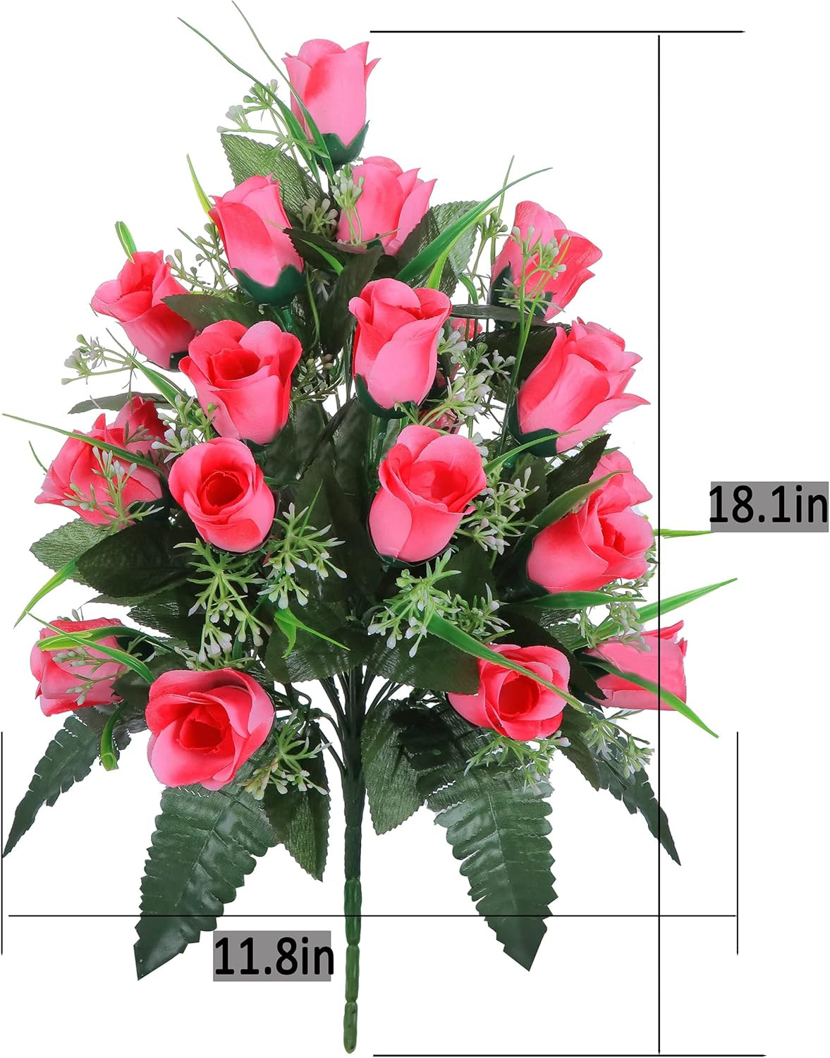 Beautiful Pink Artificial Cemetery Flowers with Vase – Lasting Outdoor Decor