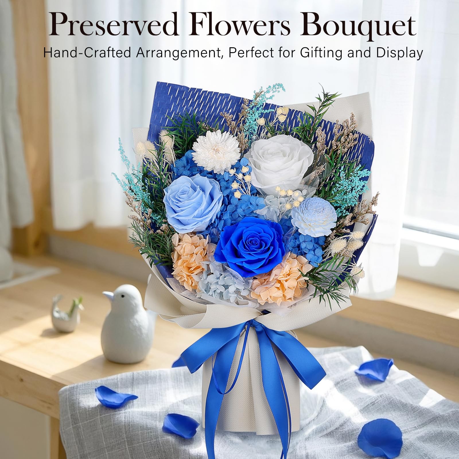 Preserved Flowers Bouquet – Forever Flowers for Delivery, Real Roses Bouquet, Mo