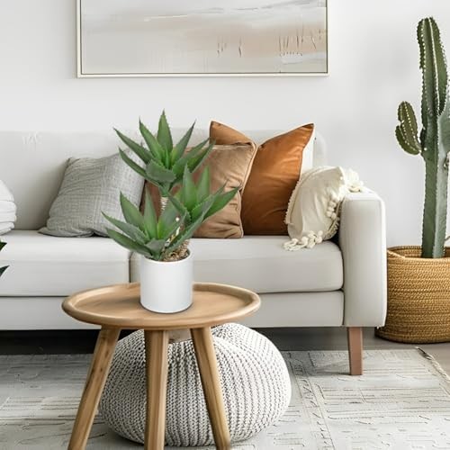 Large Artificial Agave Plants Fake Three-Head Agave Succulent Plant Style 3