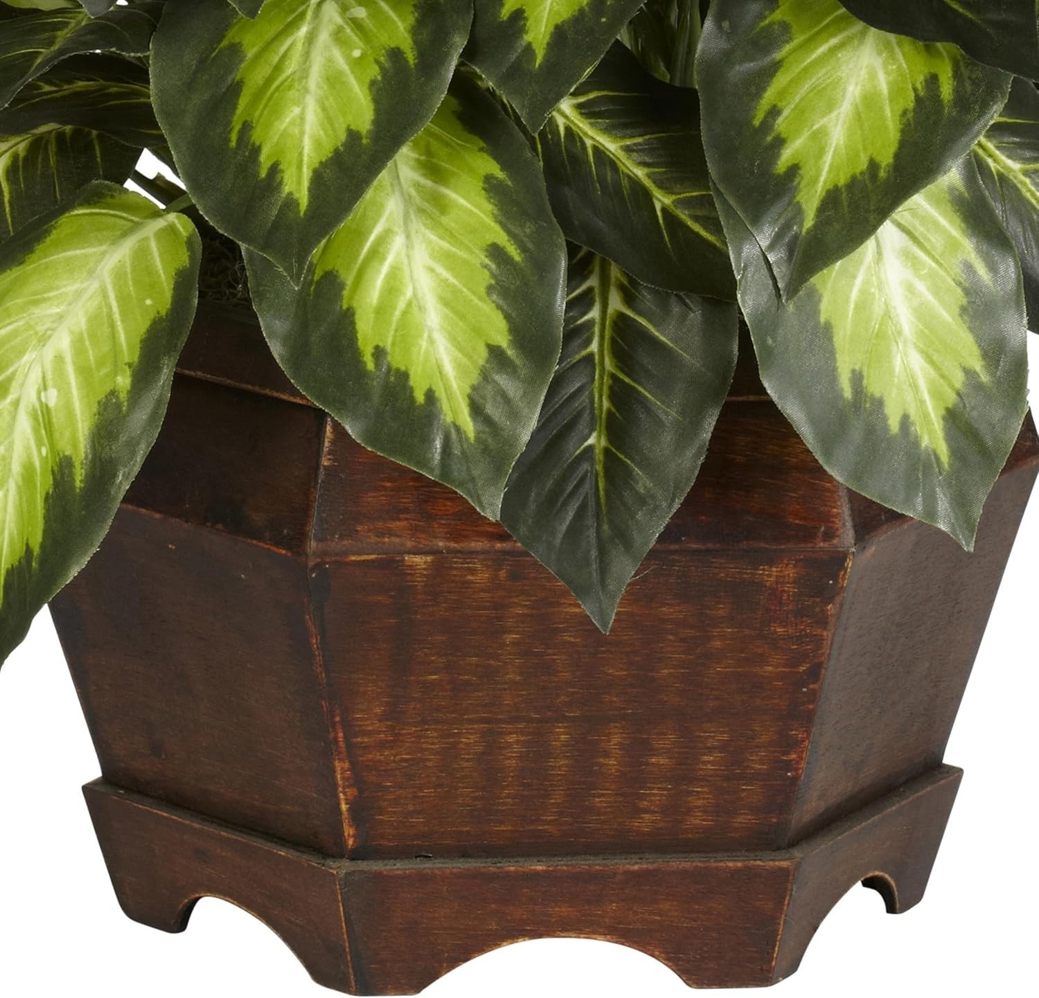Stunning 24in Dieffenbachia Artificial Plant with Hexagon Planter for Home Decor