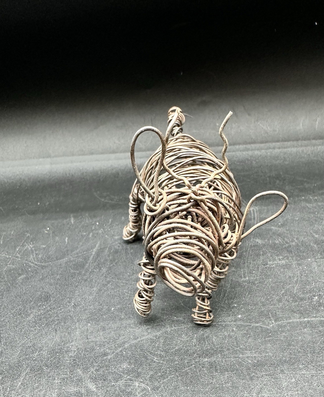 Vintage Brutalist Wire Animal Sculpture Deer Horse Reindeer 8x4in