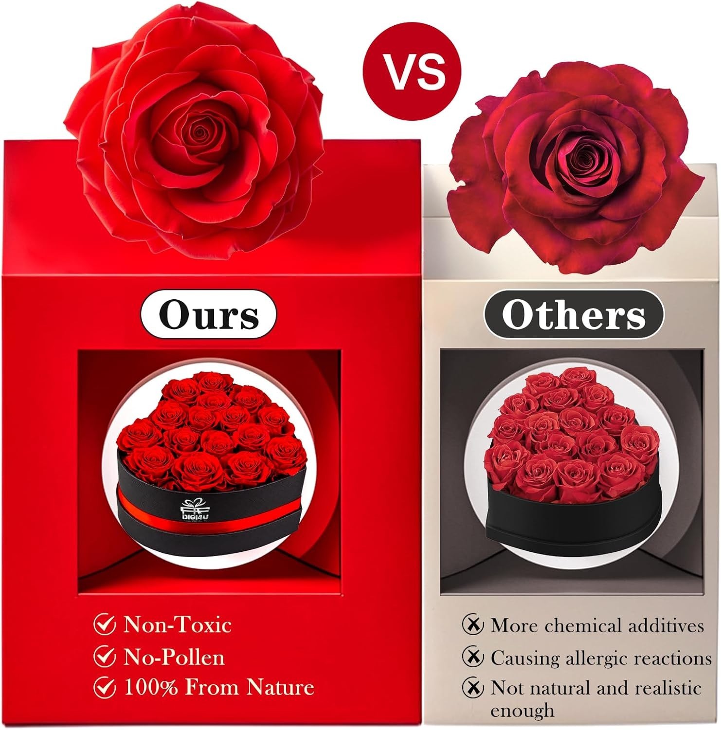 Extra Large 16 Flower Heart Shape Box Gifts with Necklace for Her Women Girlf…