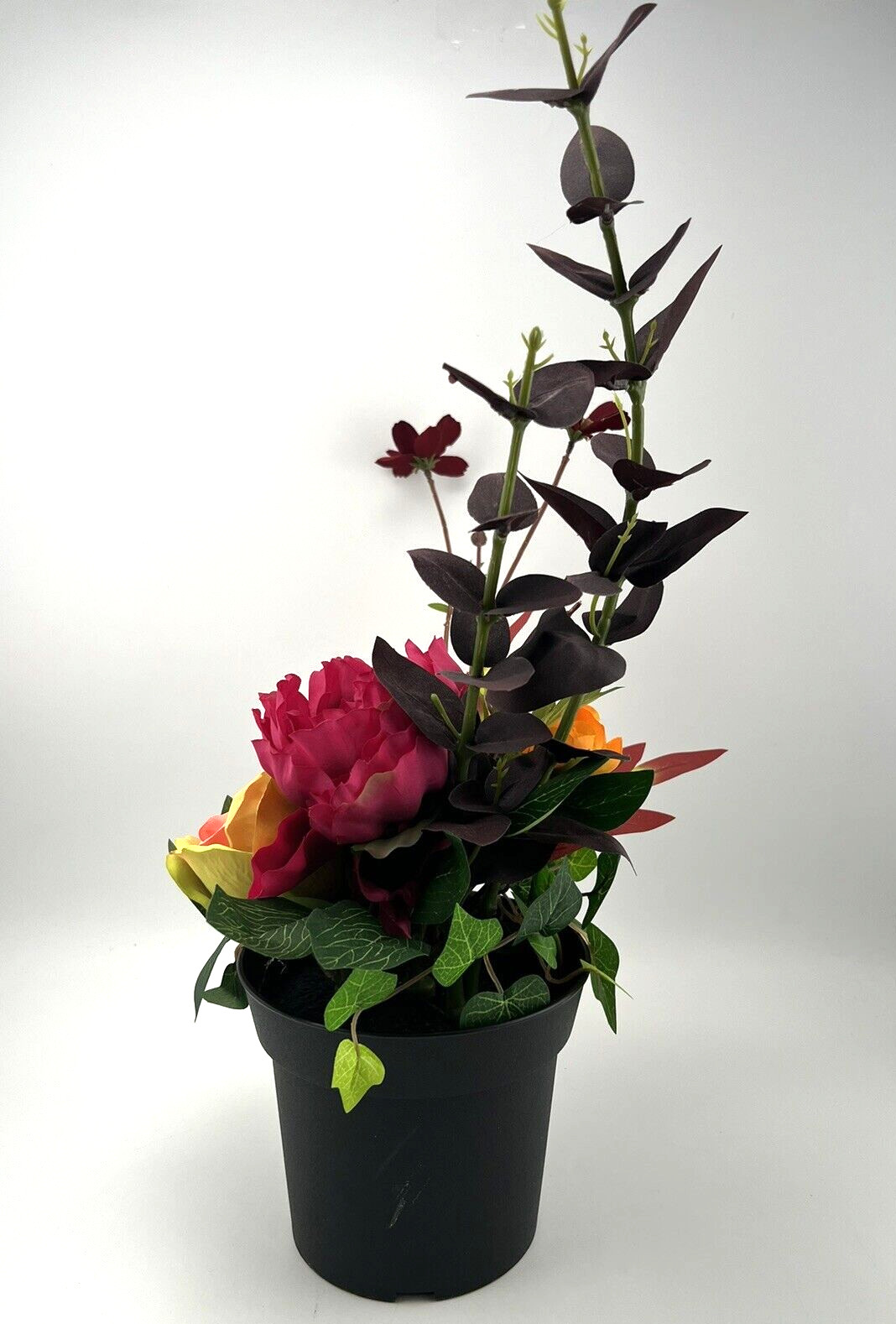 NEW IKEA Fejka Artificial Potted Plant Indoor/Outdoor Arrangement Dark Red 20″