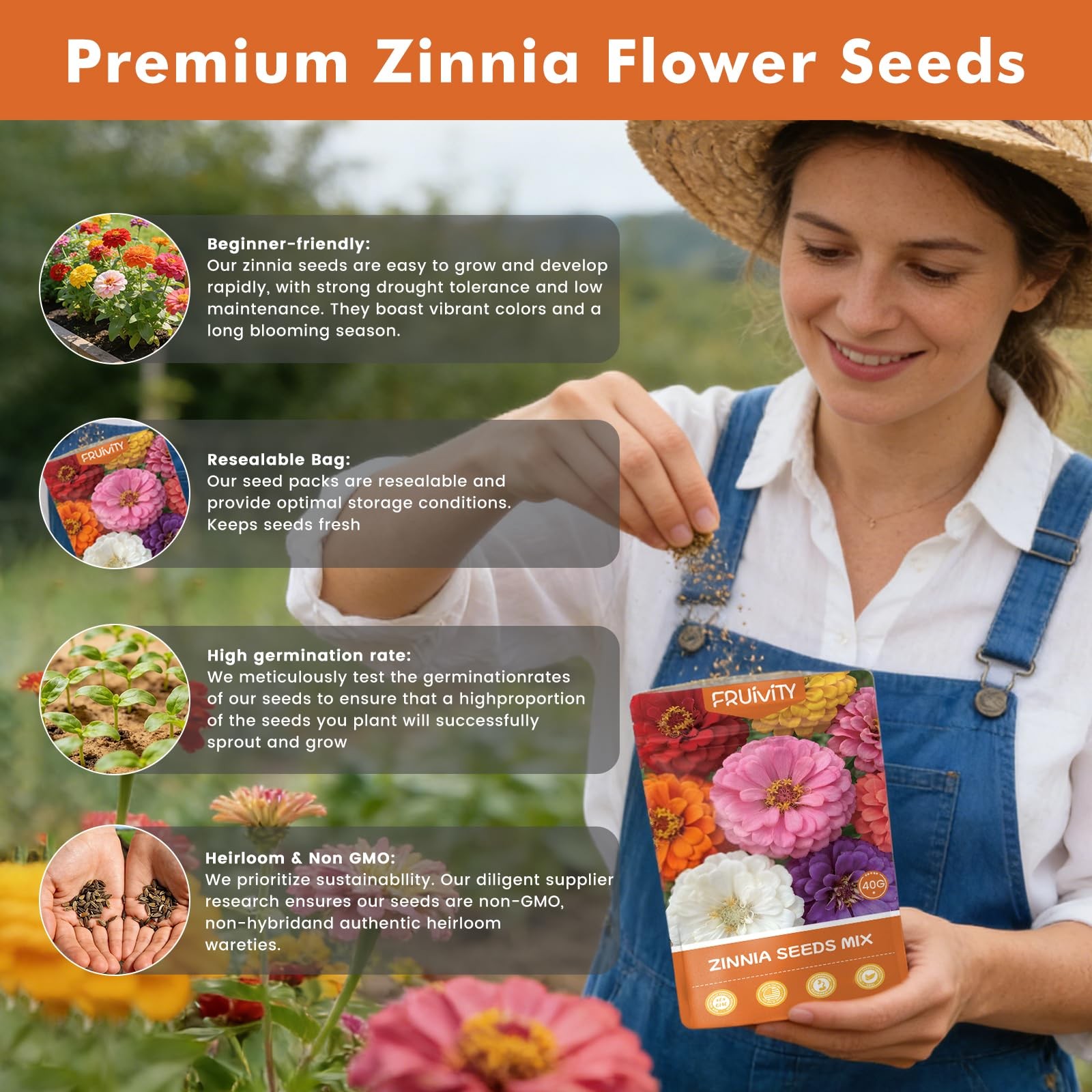Seeds for 2026 Planting, 5000+ Flowers Seeds, 7 Multi Color