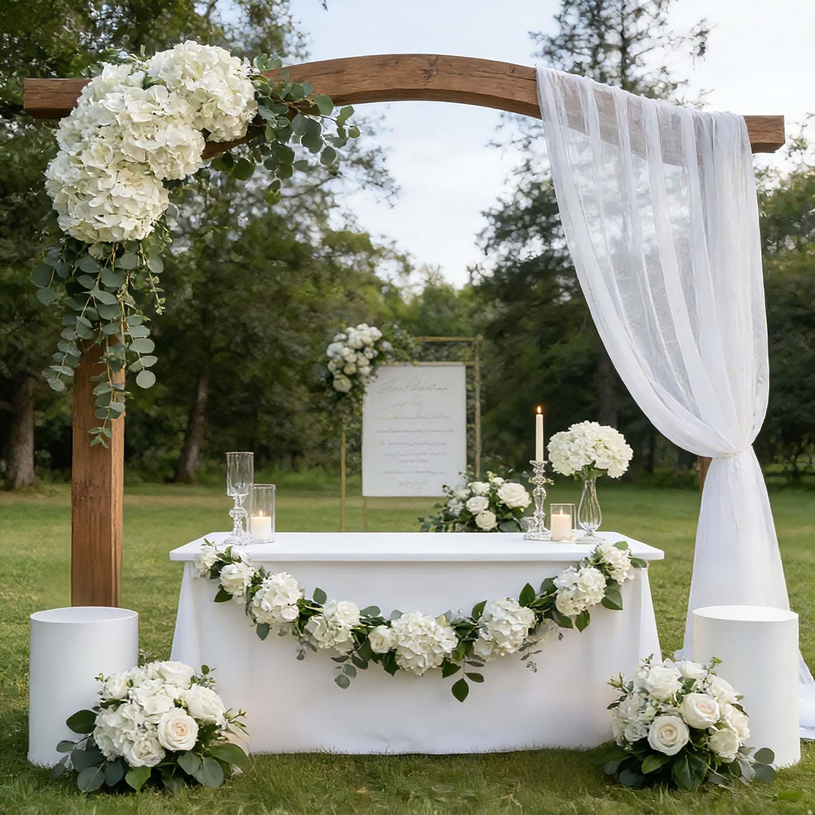 100 PCS White Hydrangea Artificial Flowers, Faux Hydrangea Flowers, Fake Hydr…