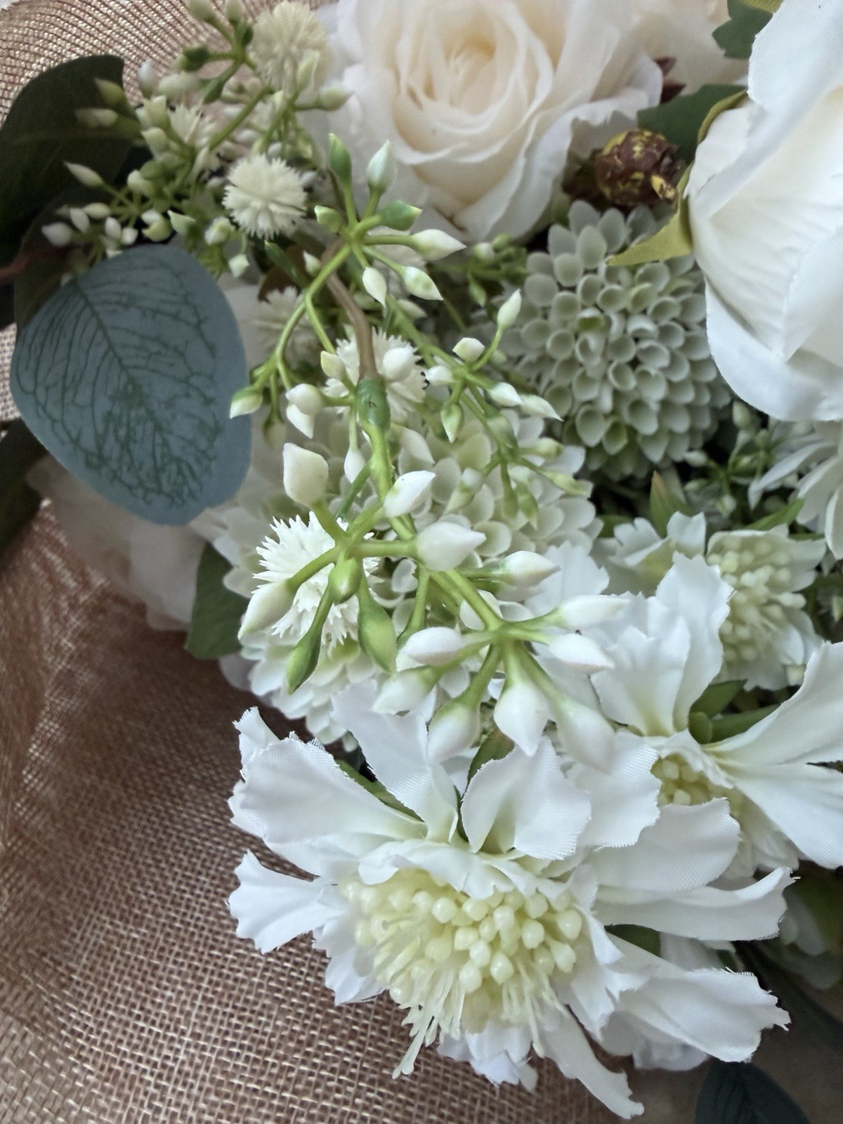 *NEW* DECOVASSE Real-Touch Faux Flower Arrangement w/Roses & Daisies! Retail $89