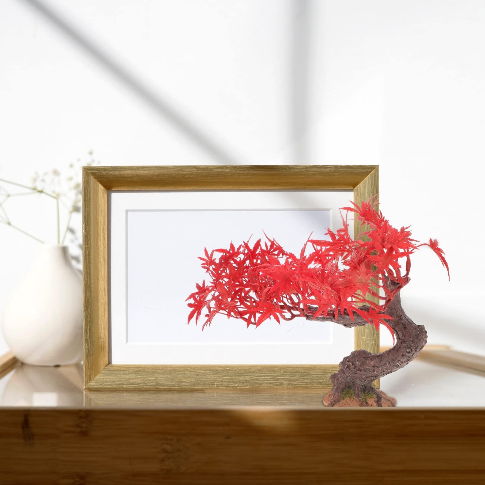 Mini Maple Tree Faux Japanese Red Maple Artificial Small Tree Decoration for …