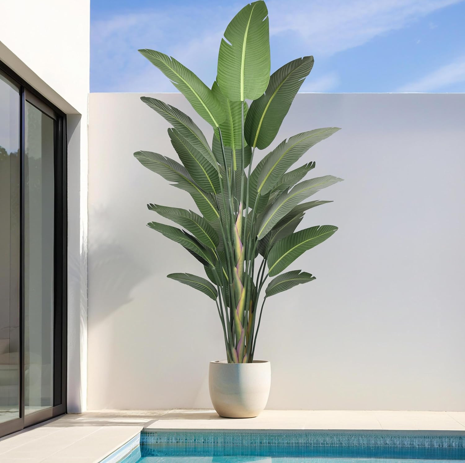 9FT Artificial Bird of Paradise Tree with 25 Trunks for Home Decor