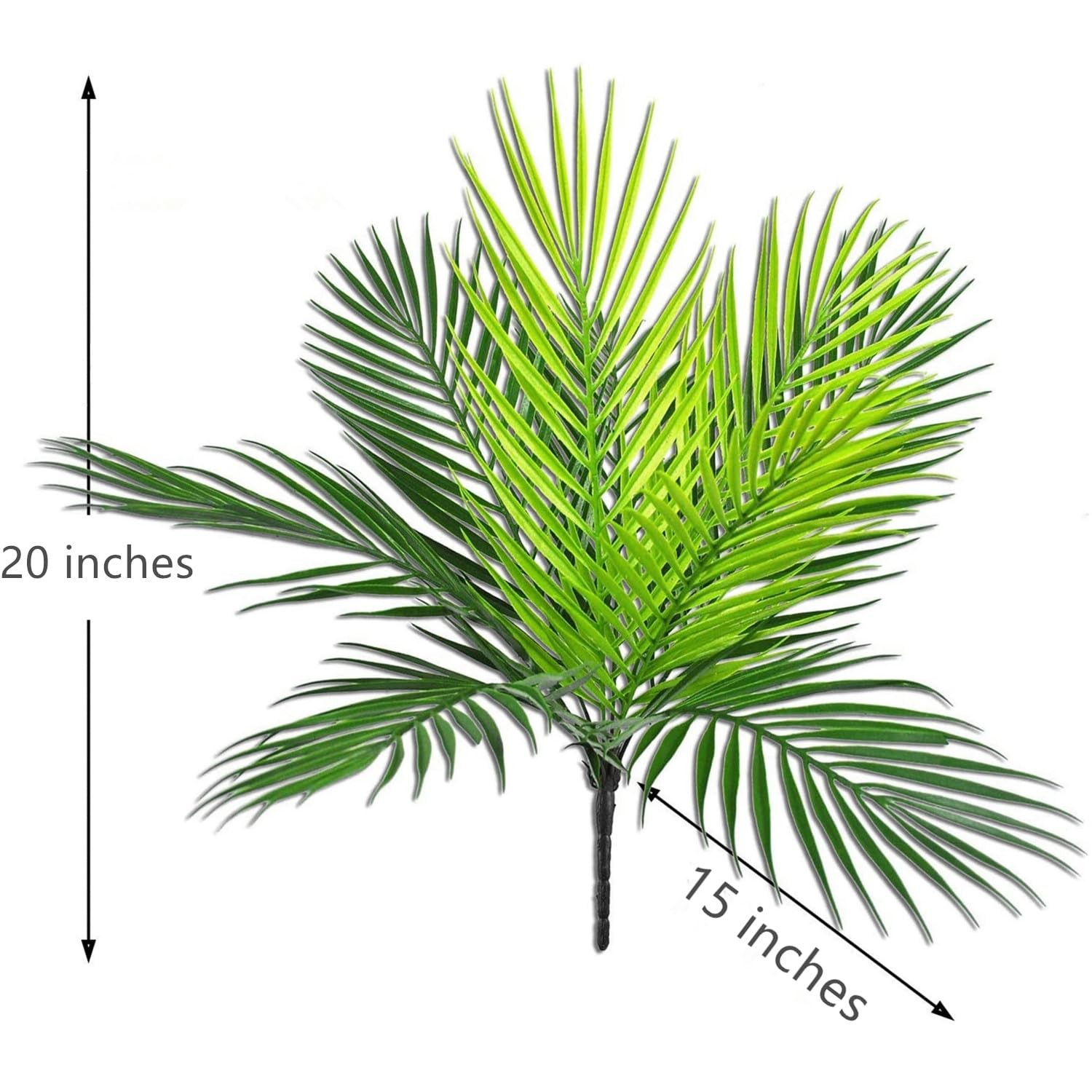 Artificial Palm Plants, Fake Tropical Palm Tree Shrubs Plastic Greenery Decor…