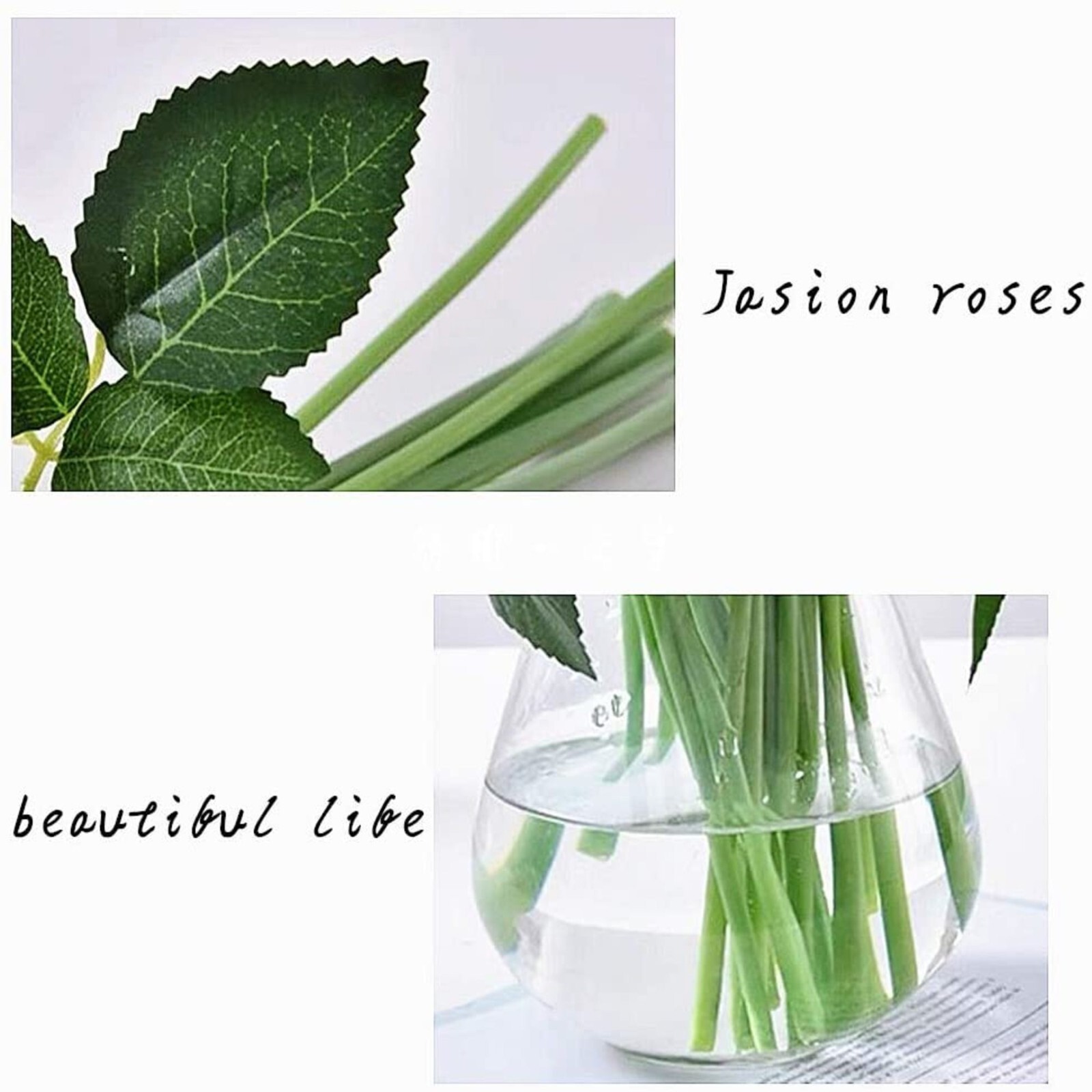 24pcs Silk Roses Artificial Flowers Decoration Wedding Party Office Decoration