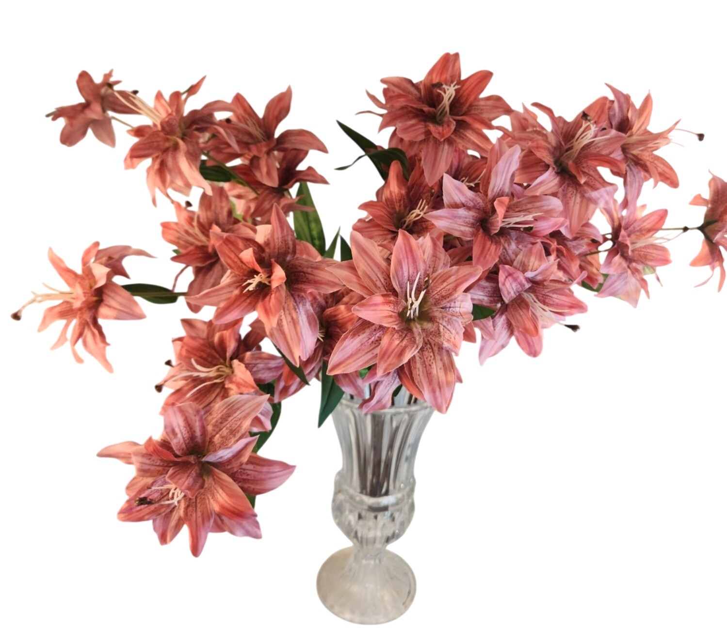 Luxury Artificial Tiger Lily Stem 34 Inch | Designer Artificial Silk Floral | Bl